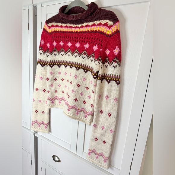 Abercrombie & Fitch Vintage Y2K Women’s Medium Fair Isle Lambswool Knit Sweater - Picture 2 of 6